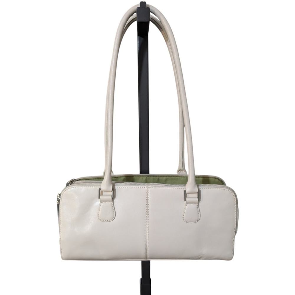 Vintage Y2K Boho Beige Leather Shoulder Strap  q